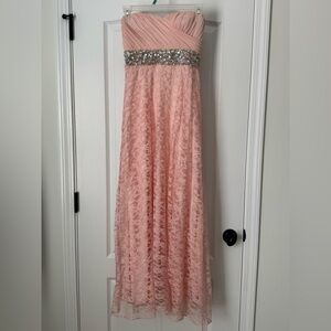 My Michelle Pink and Silver Prom Dress